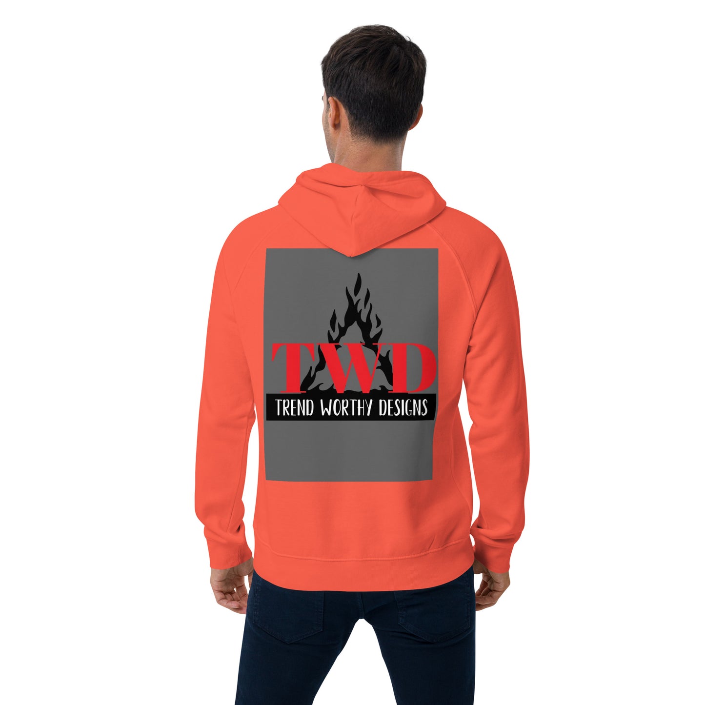 Never Bow Unisex eco raglan hoodie