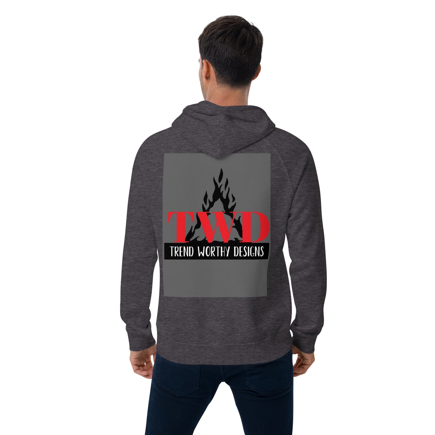 Never Bow Unisex eco raglan hoodie