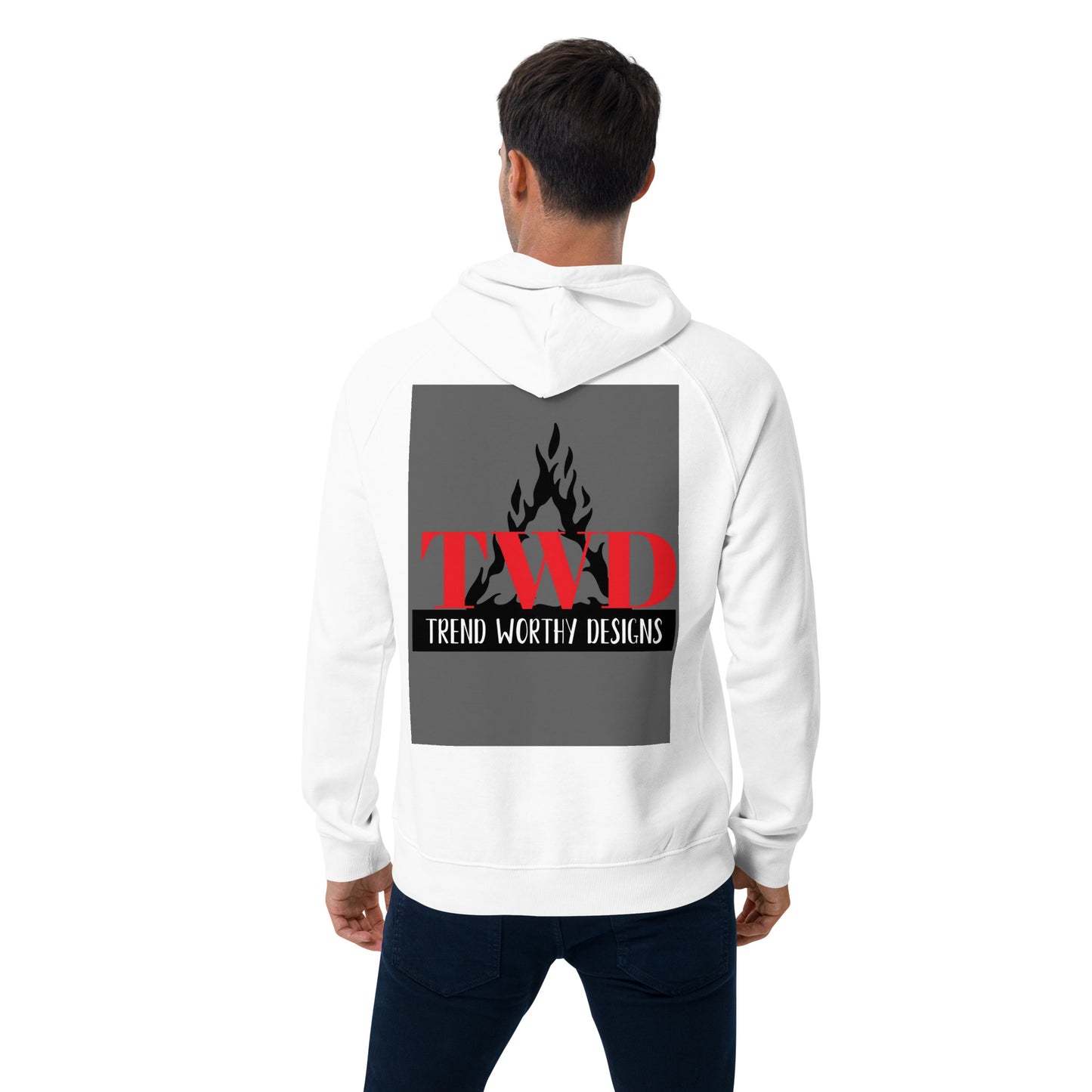 Never Bow Unisex eco raglan hoodie