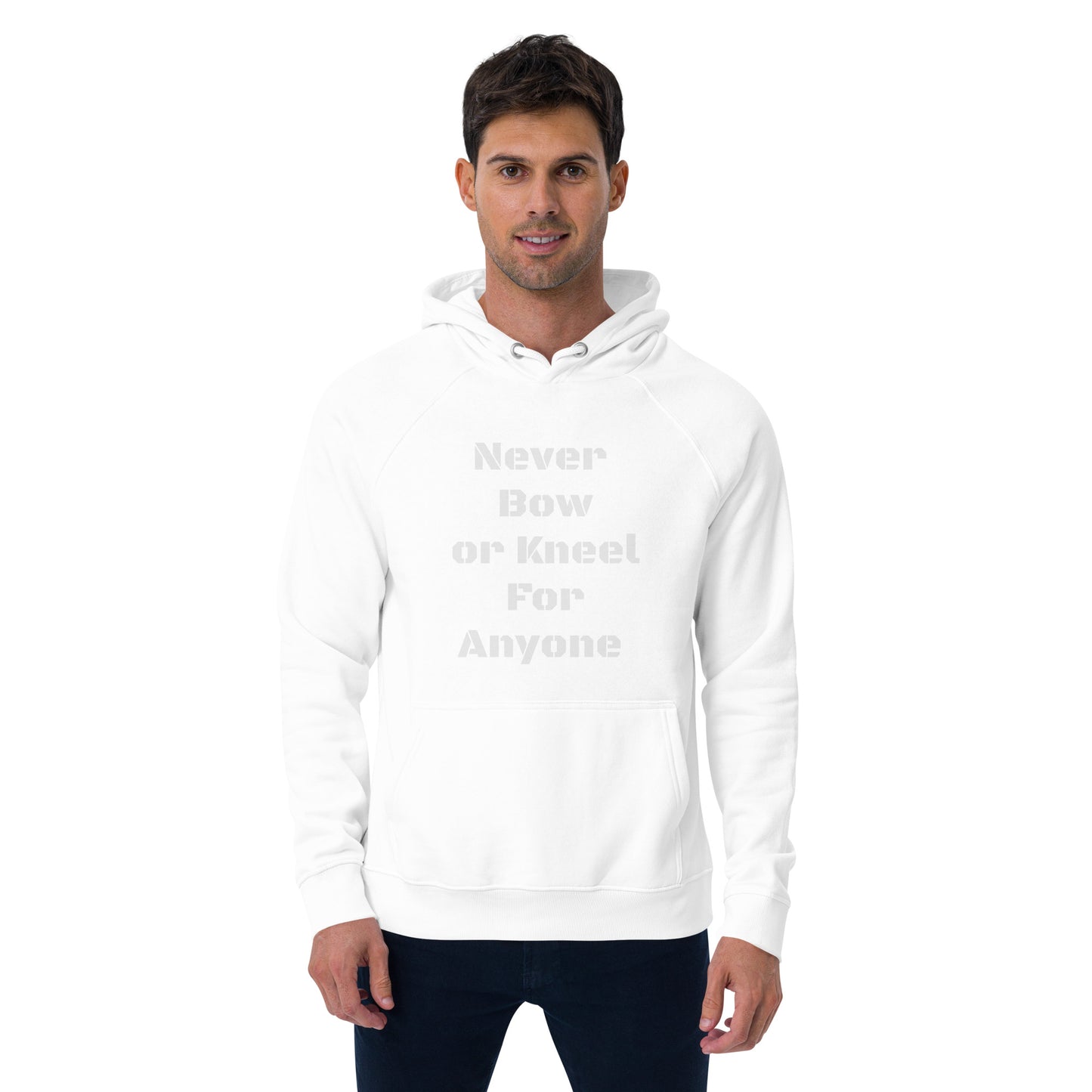 Never Bow Unisex eco raglan hoodie