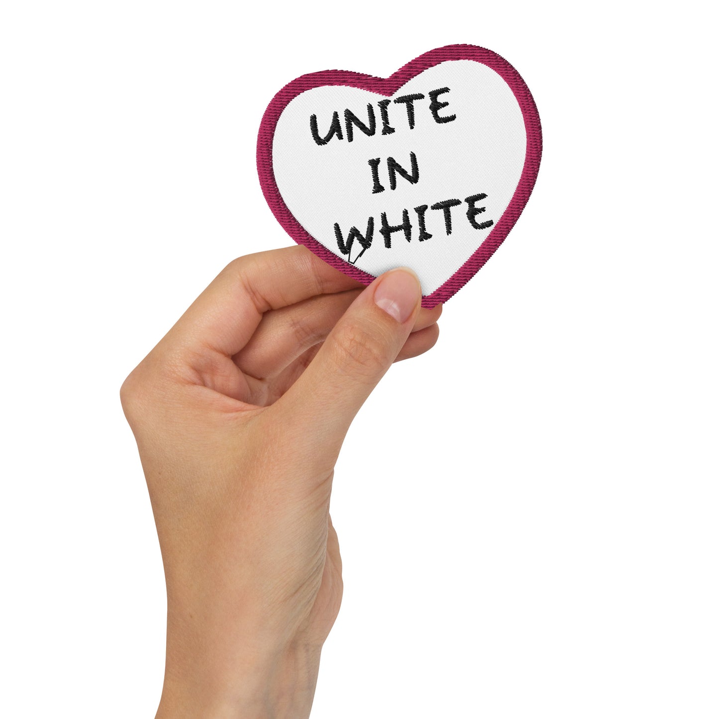 UNITE IN WHITE Embroidered patches