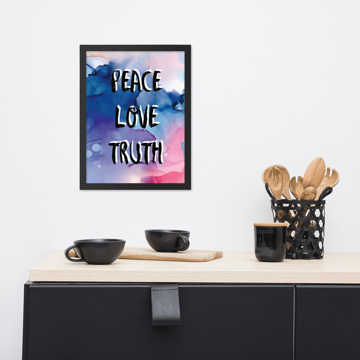 PEACE LOVE TRUTH Framed poster