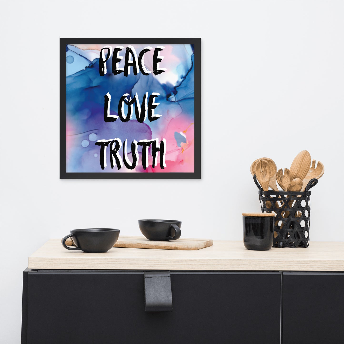 PEACE LOVE TRUTH Framed poster