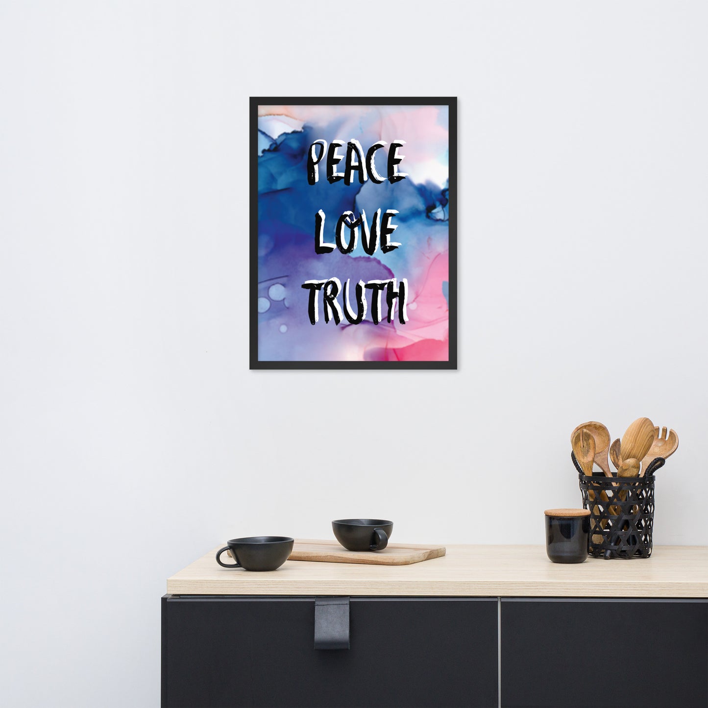 PEACE LOVE TRUTH Framed poster