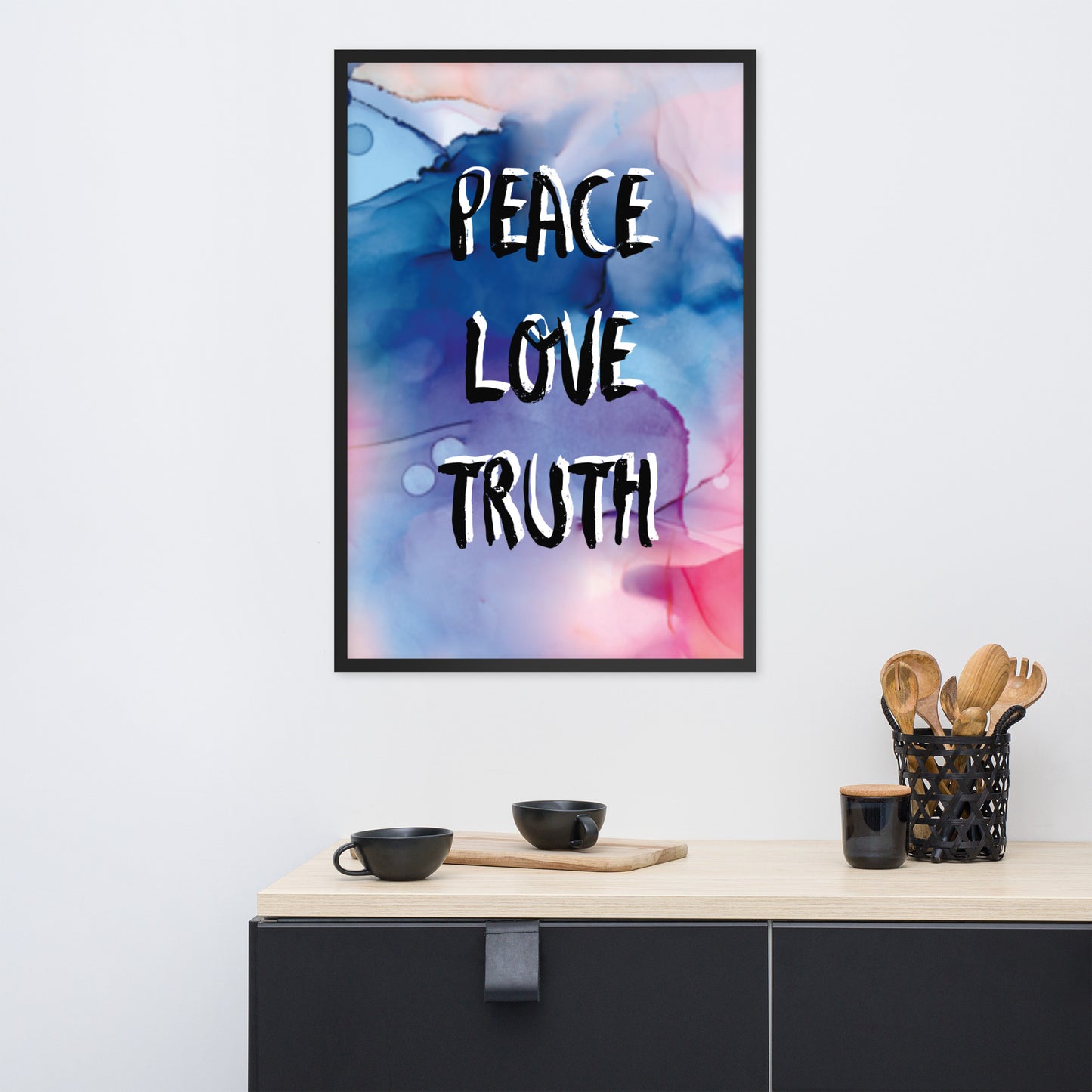 PEACE LOVE TRUTH Framed poster