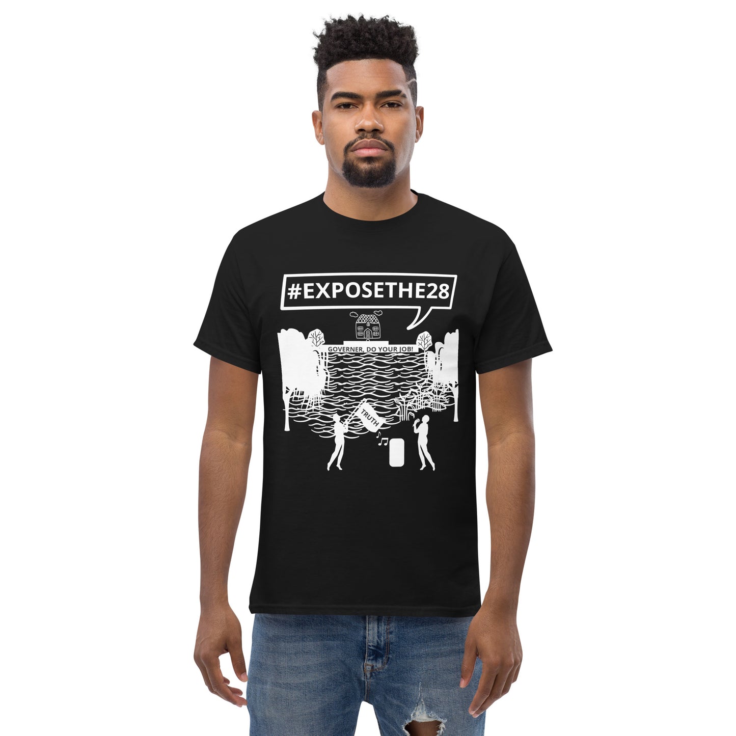 #EXPOSETHE28 protest Men's classic tee