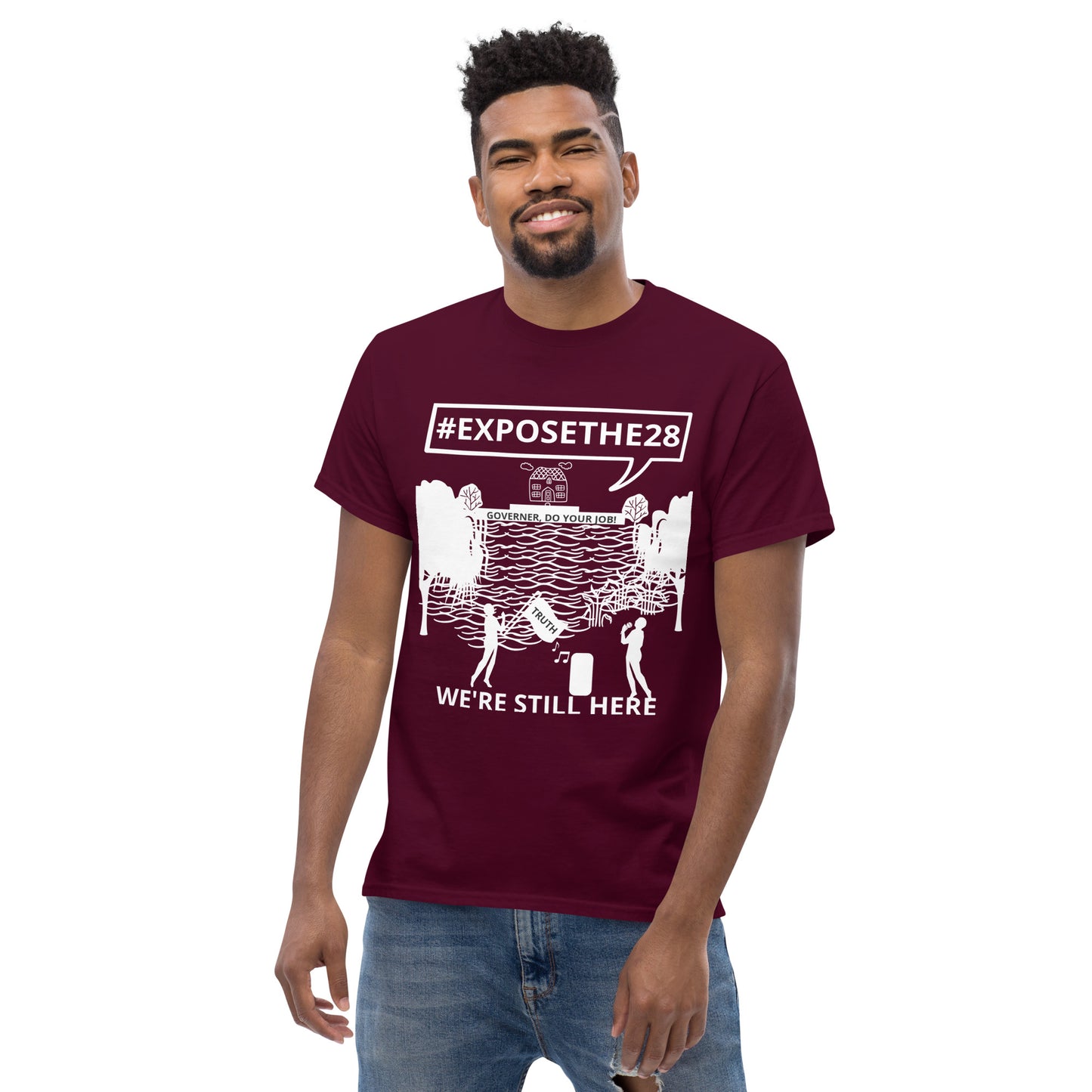 #EXPOSETHE28 protest Men's classic tee