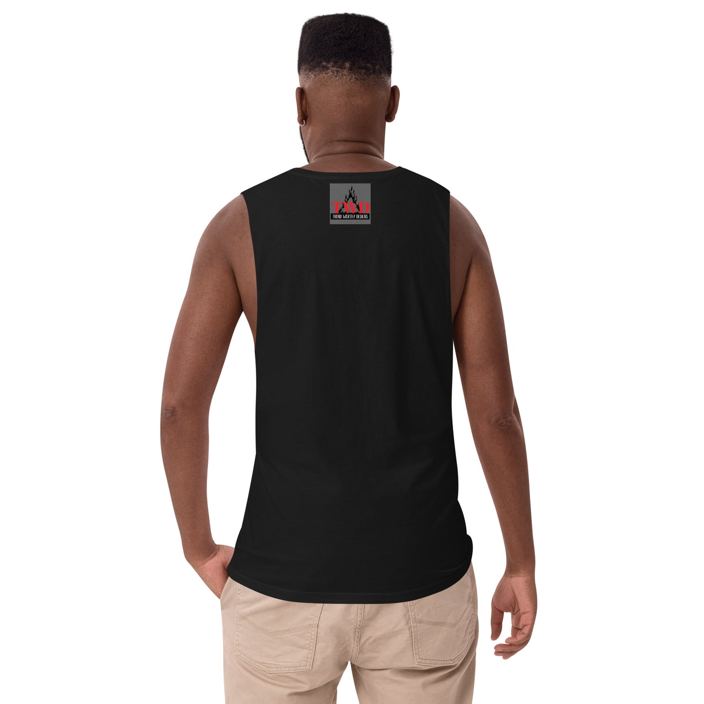 JUSTICE IS COMING Men’s drop arm tank top