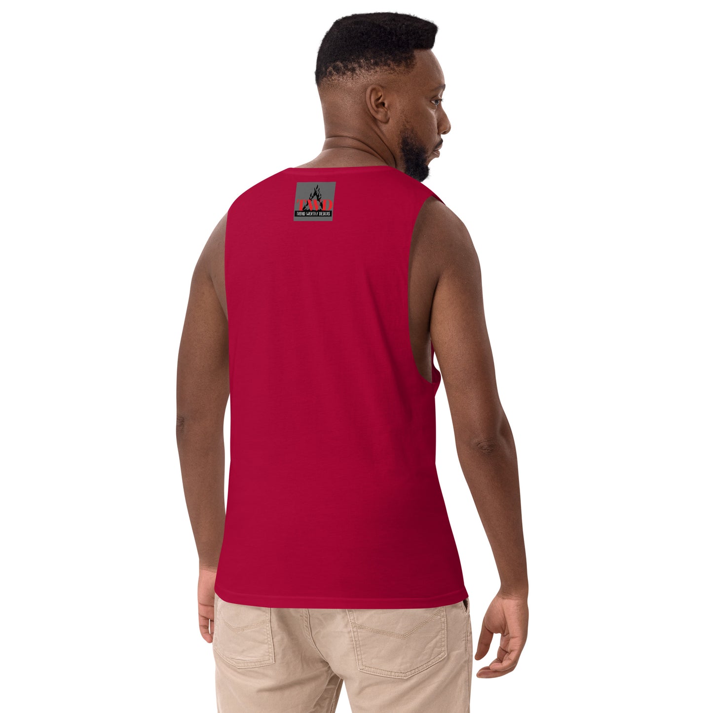 JUSTICE IS COMING Men’s drop arm tank top