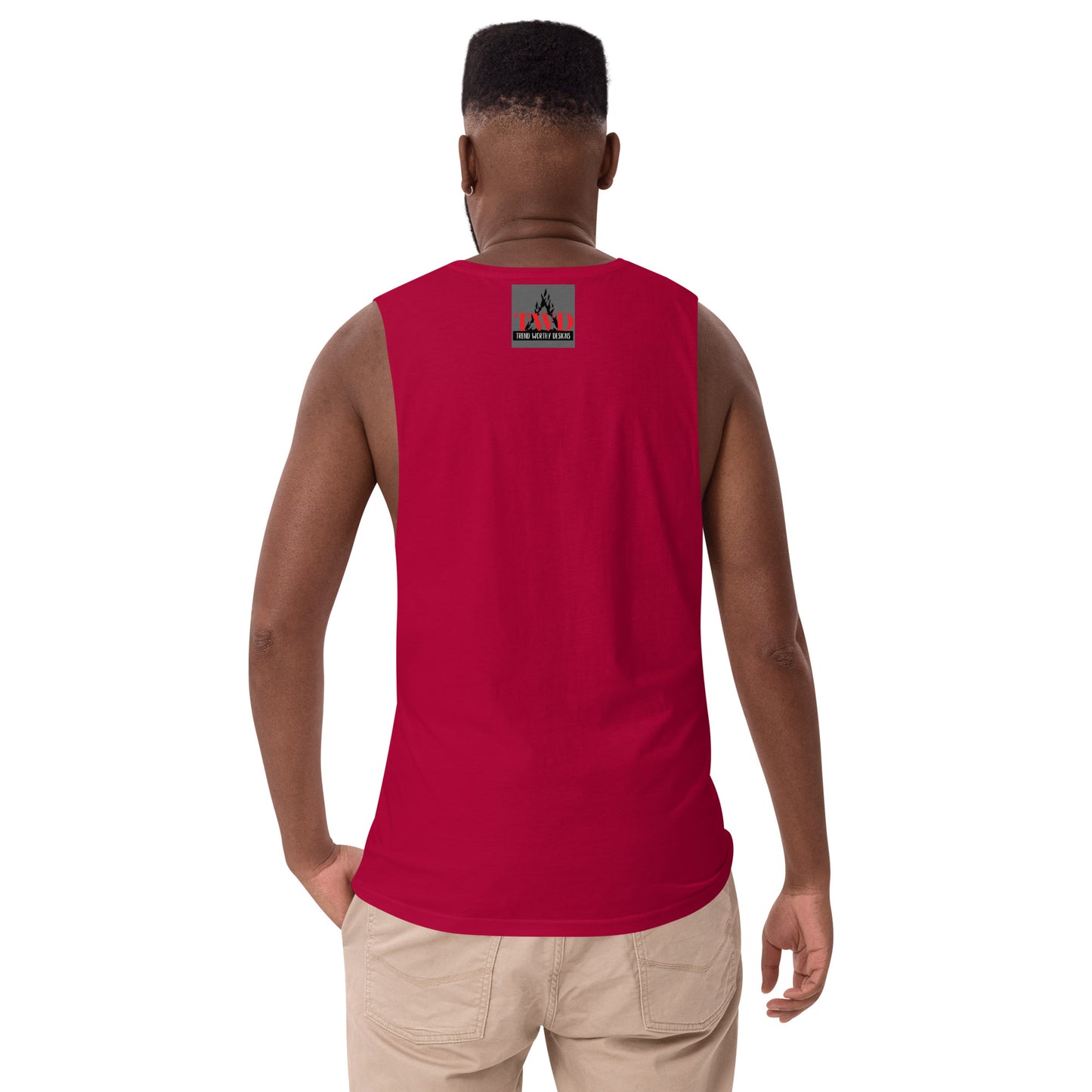 JUSTICE IS COMING Men’s drop arm tank top