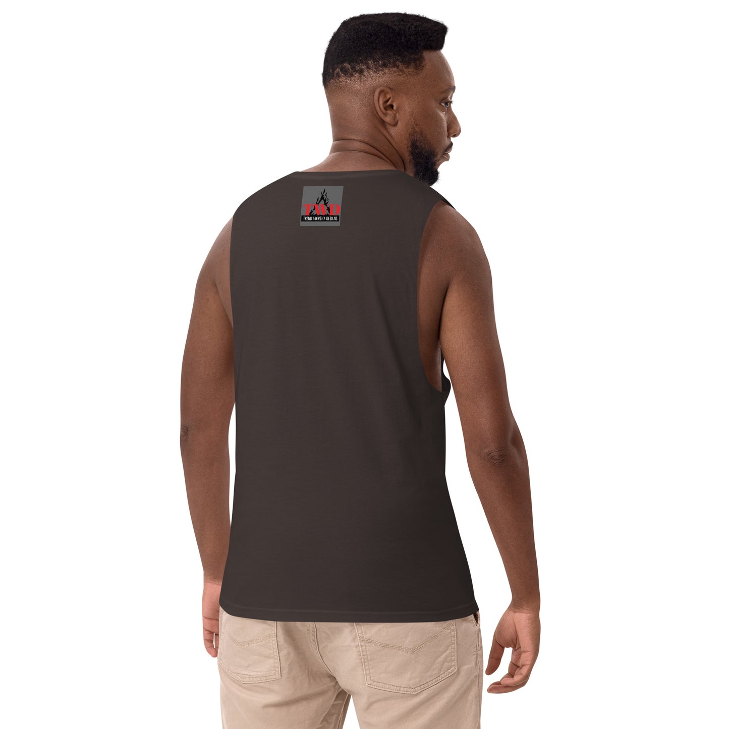 JUSTICE IS COMING Men’s drop arm tank top