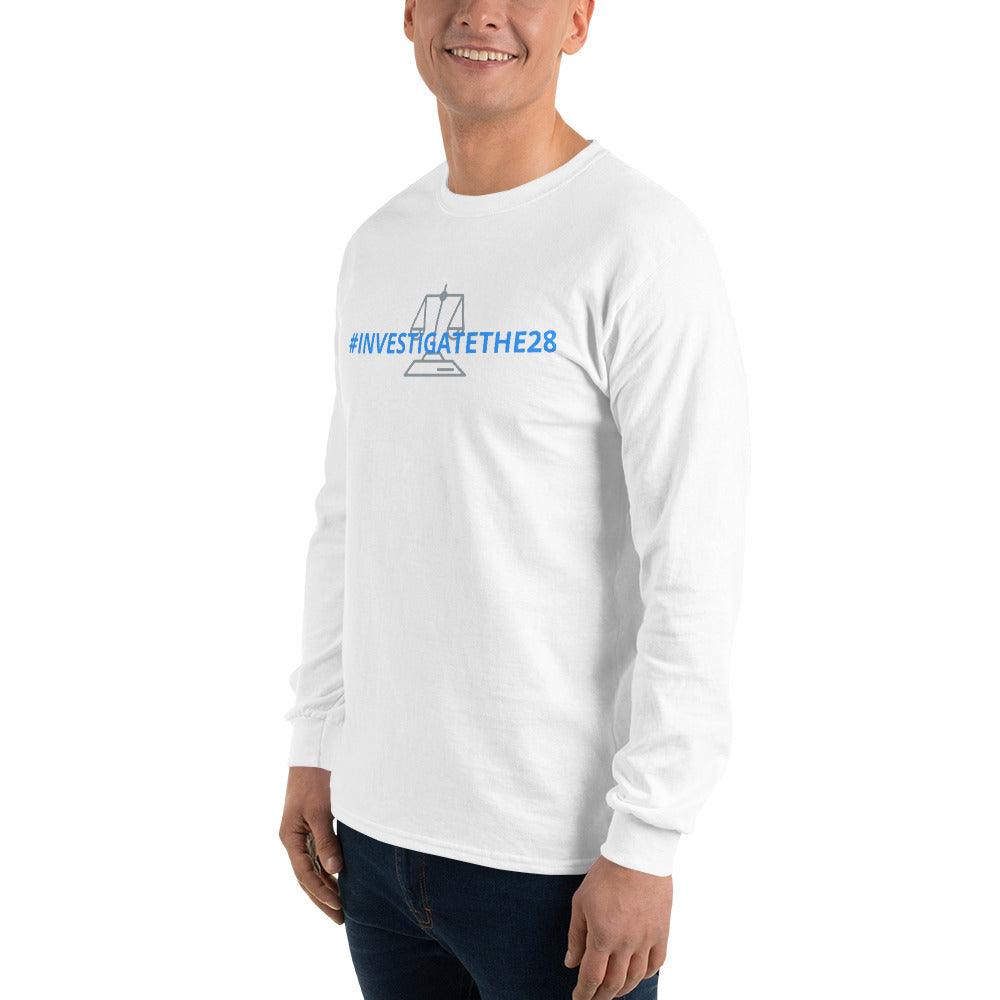 INVESTIGATETHE28 protest wear Men’s Long Sleeve Shirt