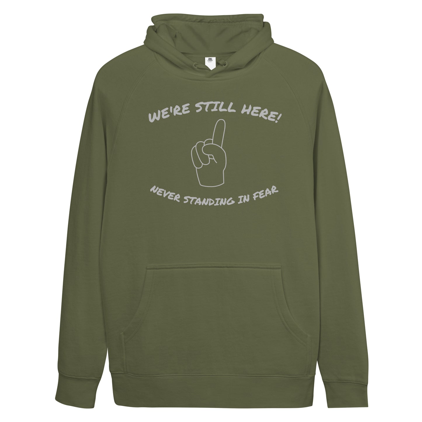 WE'RE STILL HERE Unisex kangaroo pocket hoodie