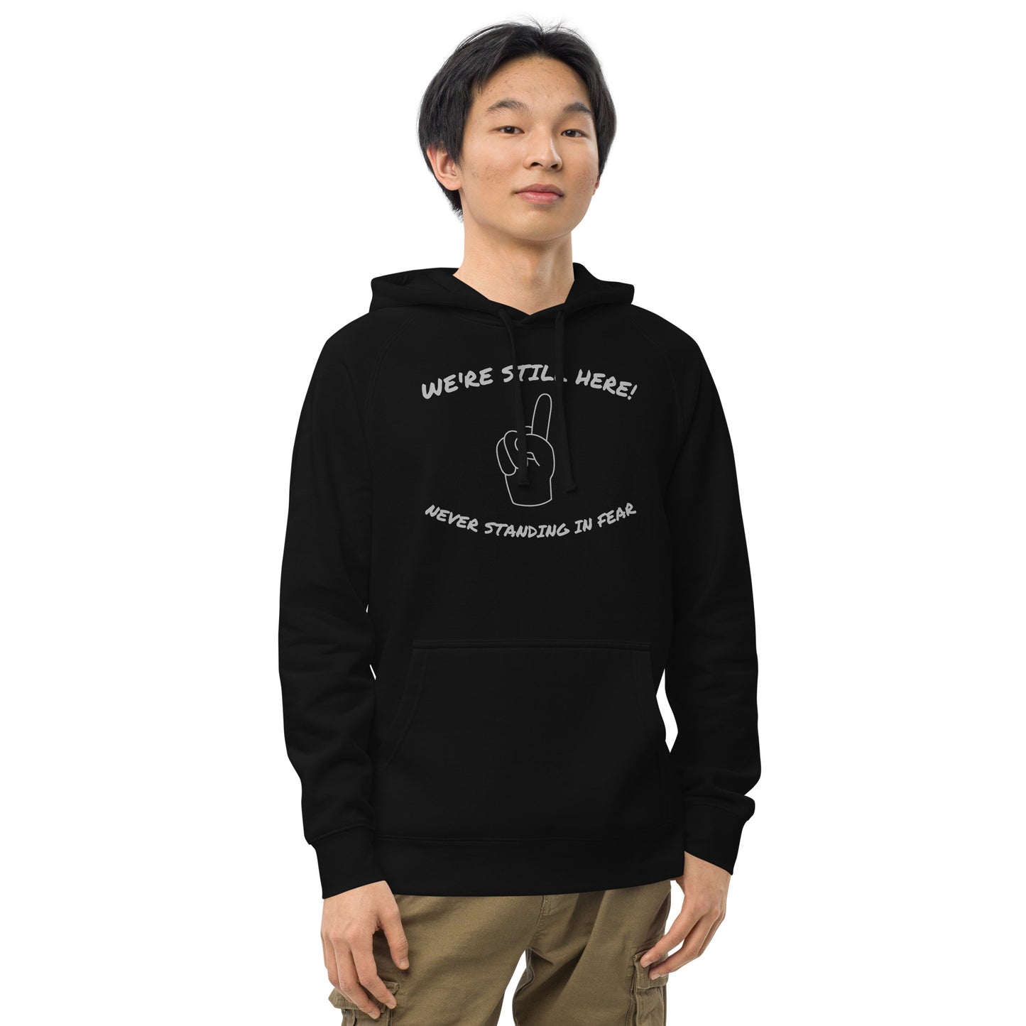 WE'RE STILL HERE Unisex kangaroo pocket hoodie