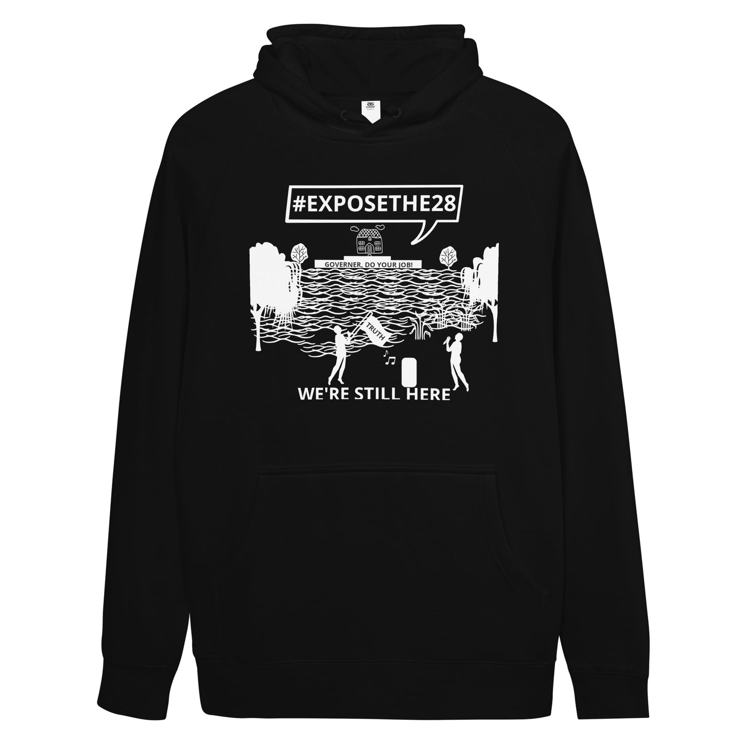#EXPOSETHE28 protest Unisex kangaroo pocket hoodie