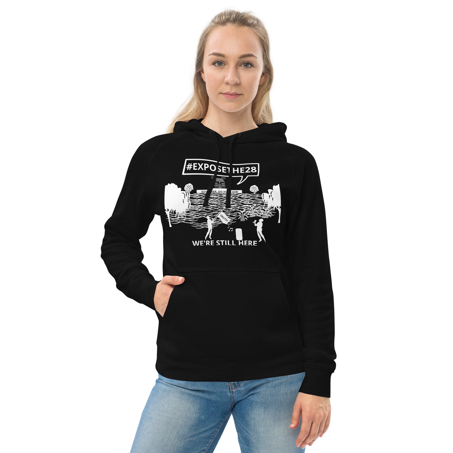 #EXPOSETHE28 protest Unisex kangaroo pocket hoodie