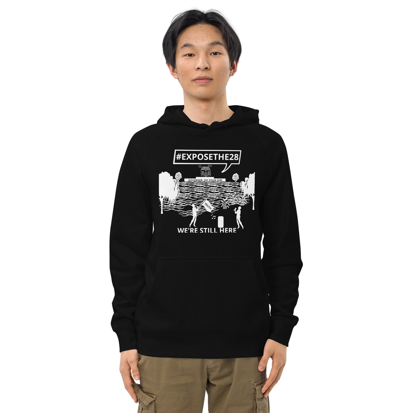 #EXPOSETHE28 protest Unisex kangaroo pocket hoodie