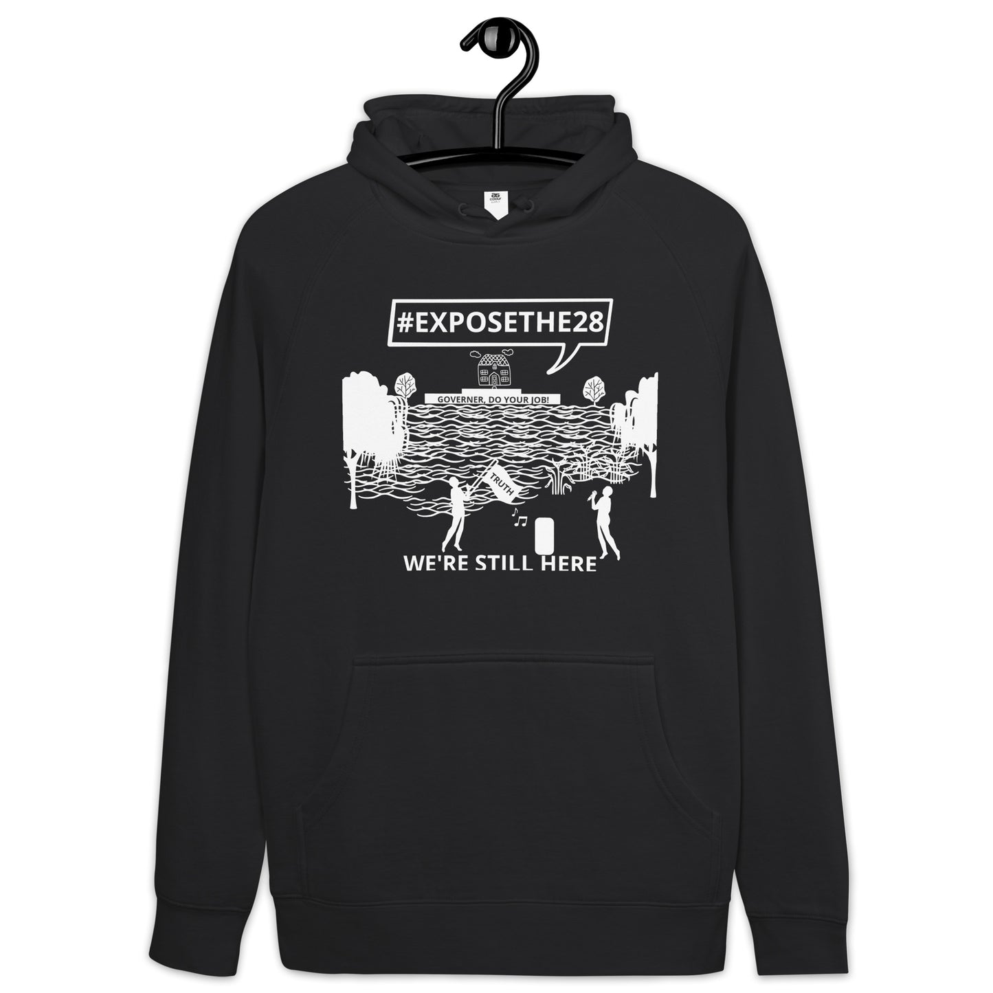 #EXPOSETHE28 protest Unisex kangaroo pocket hoodie