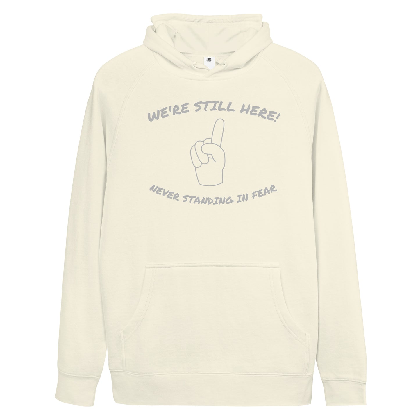 WE'RE STILL HERE Unisex kangaroo pocket hoodie