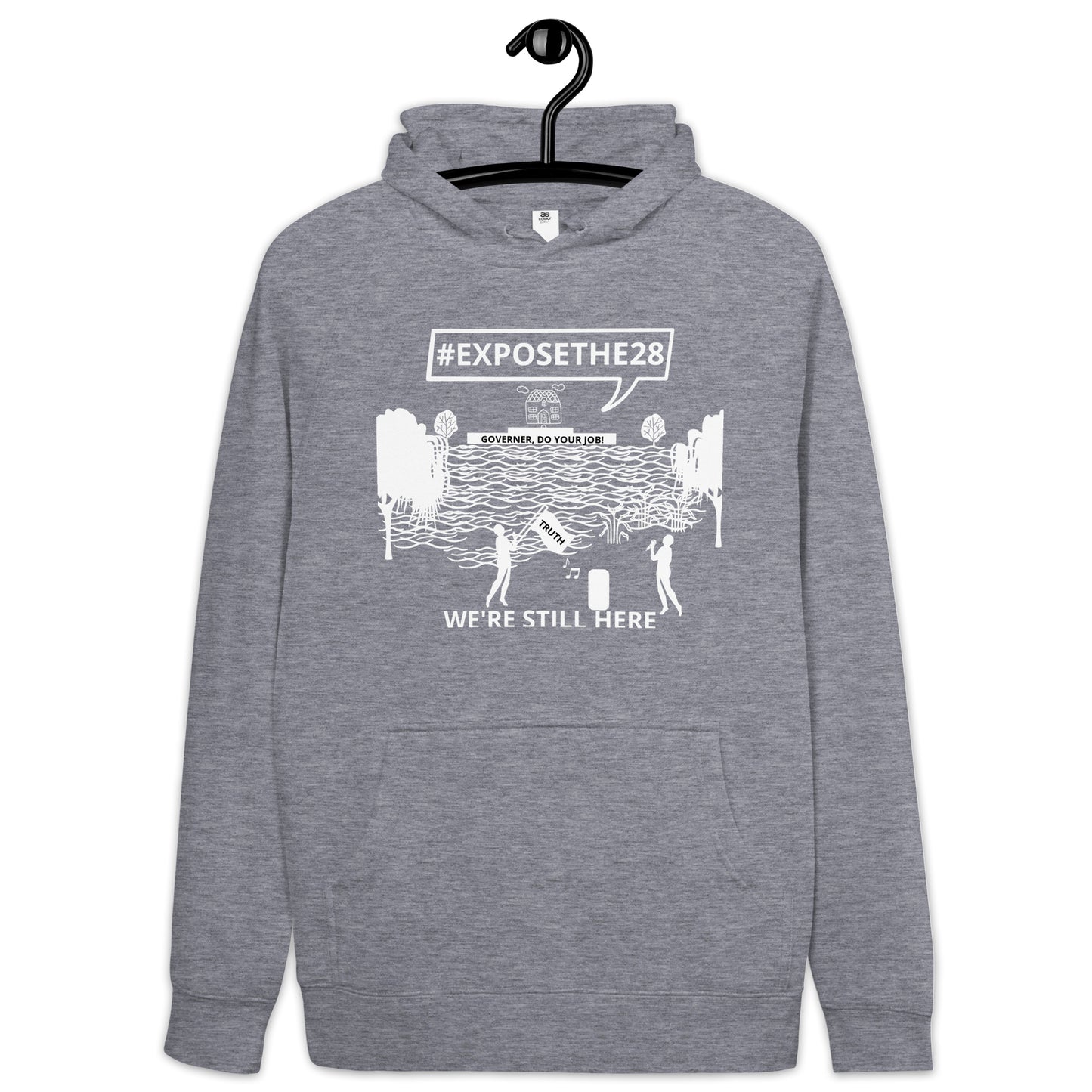 #EXPOSETHE28 protest Unisex kangaroo pocket hoodie