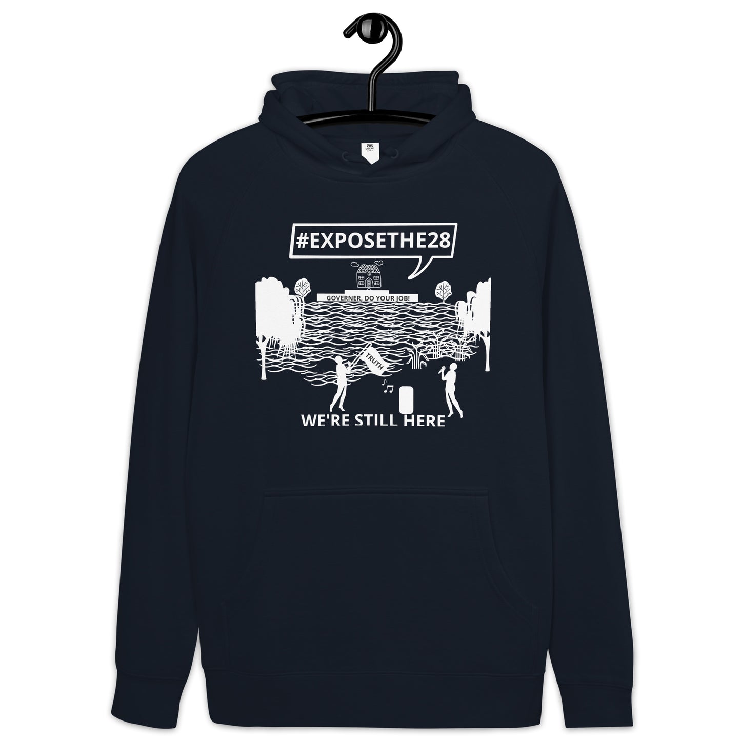 #EXPOSETHE28 protest Unisex kangaroo pocket hoodie