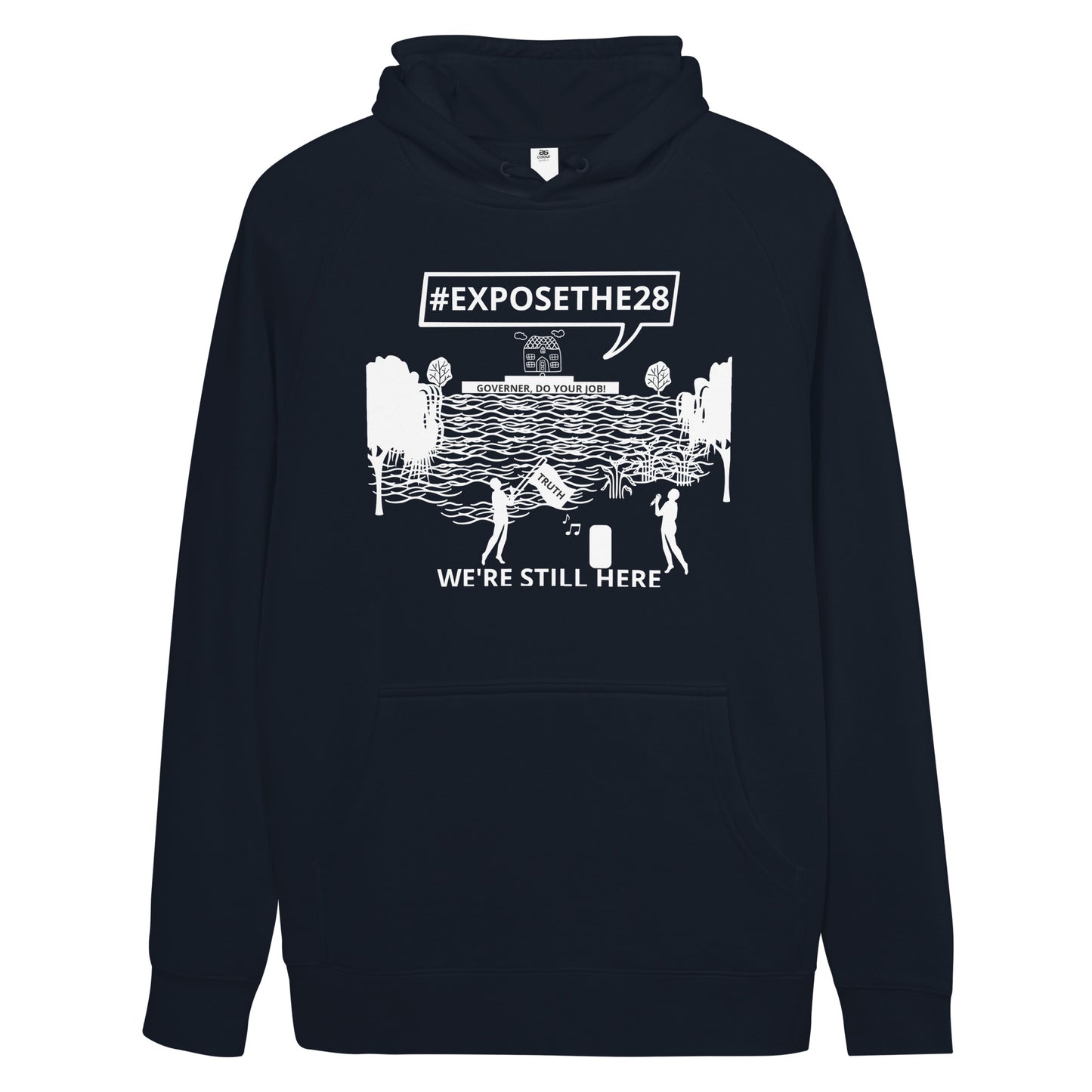 #EXPOSETHE28 protest Unisex kangaroo pocket hoodie