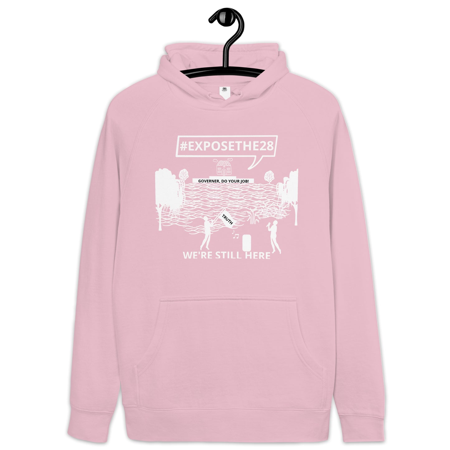 #EXPOSETHE28 protest Unisex kangaroo pocket hoodie