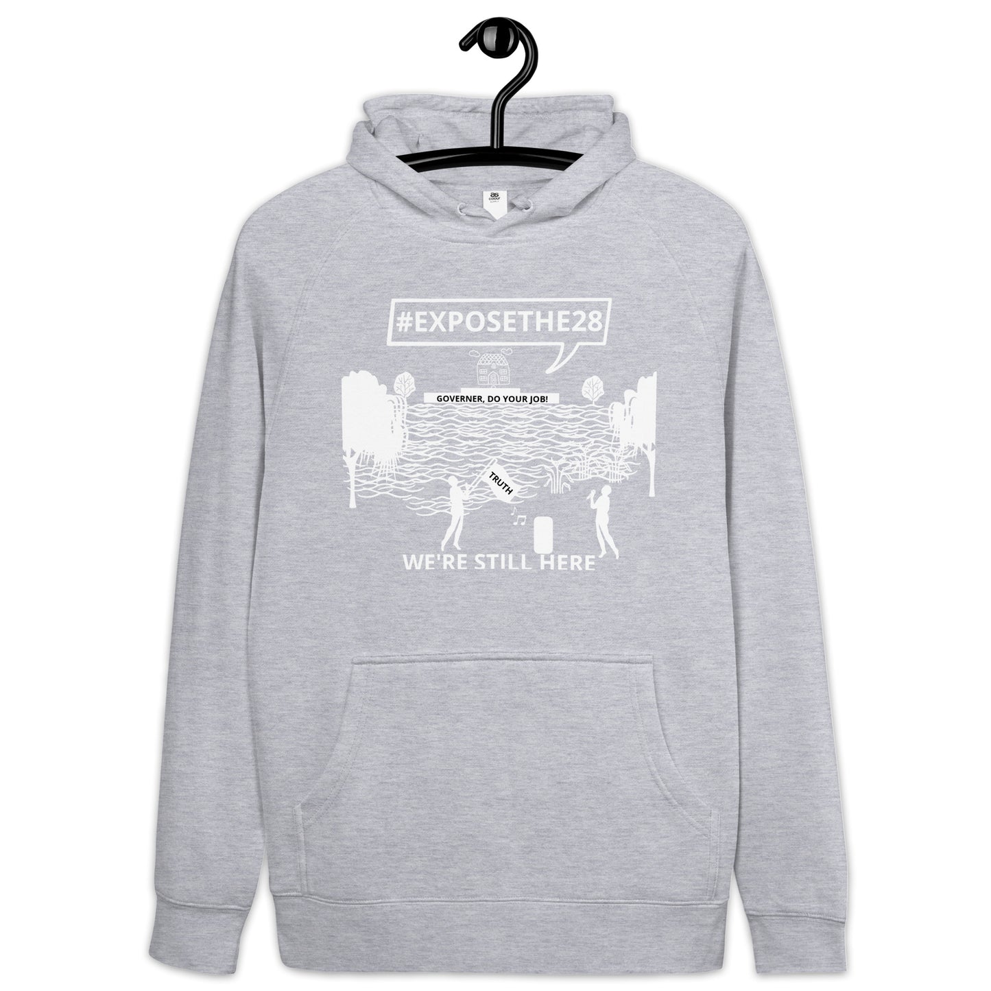 #EXPOSETHE28 protest Unisex kangaroo pocket hoodie