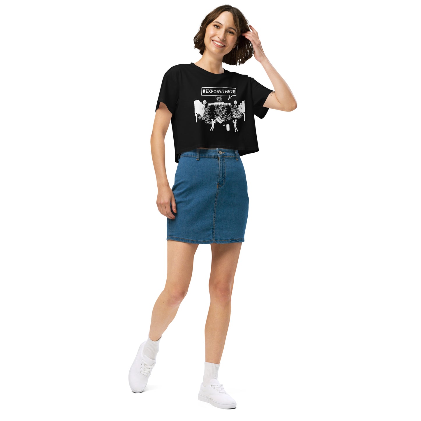 EXPOSETHE28 Women’s crop top