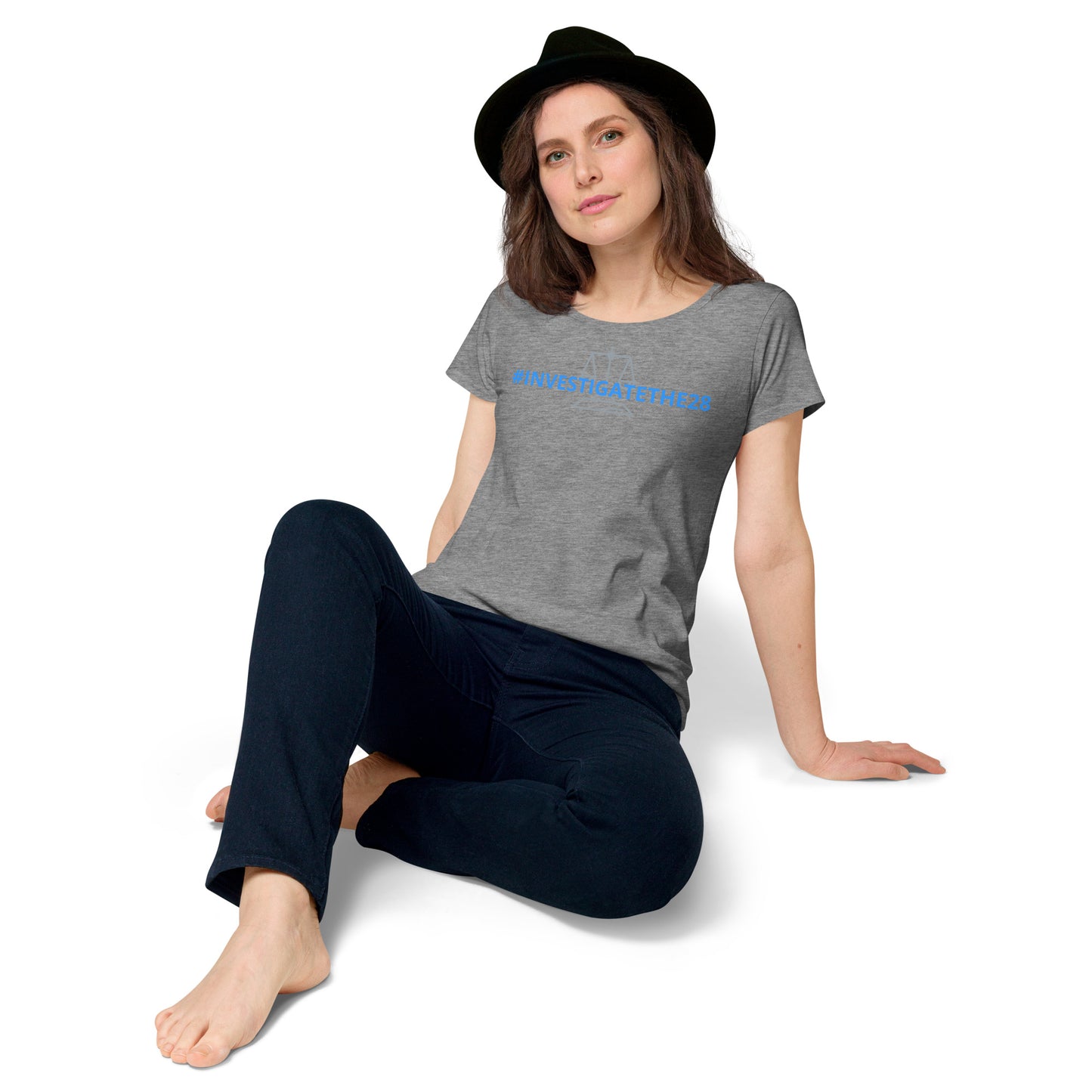 INVESTIGATETHE28 Women’s round neck tee